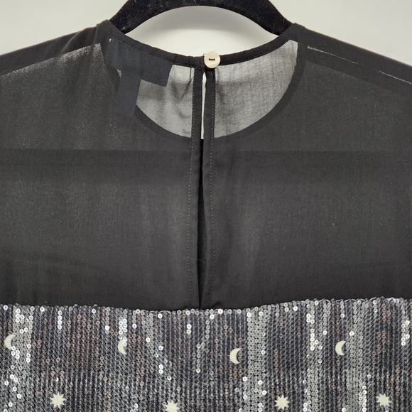 Modcloth Stepping Through Sterling Spotlight Celestial‎ Mini Dress BN Small - Picture 5 of 11